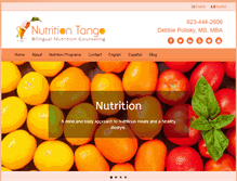 Tablet Screenshot of nutritiontango.com